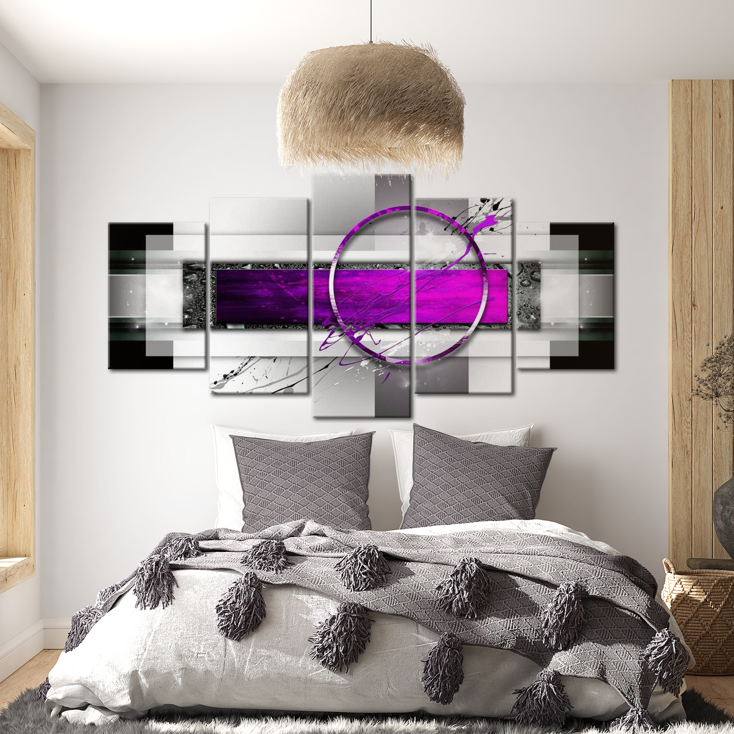 Stretched Canvas Glamour Art - Purple Rim 40"Wx20"H