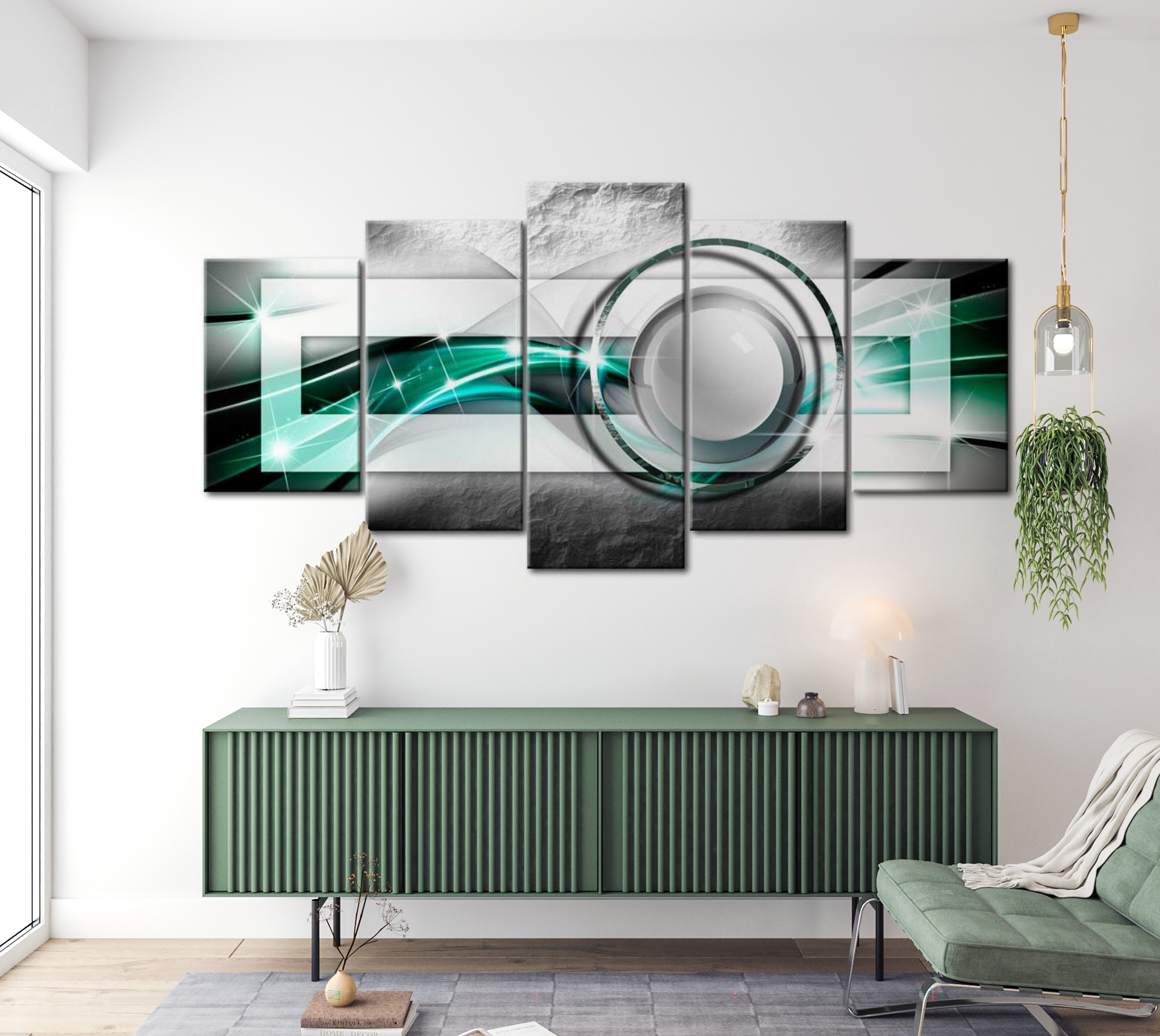 Glam Canvas Wall Art - Radiant Look - 5 Pieces