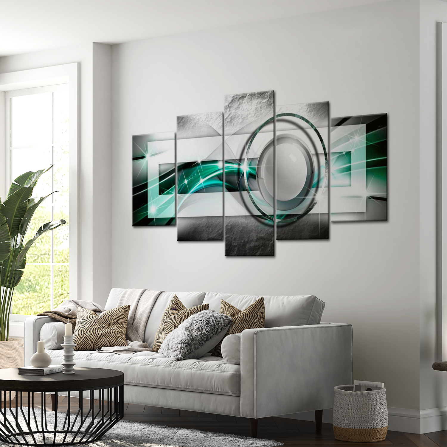 Stretched Canvas Glamour Art - Green Look 40"Wx20"H
