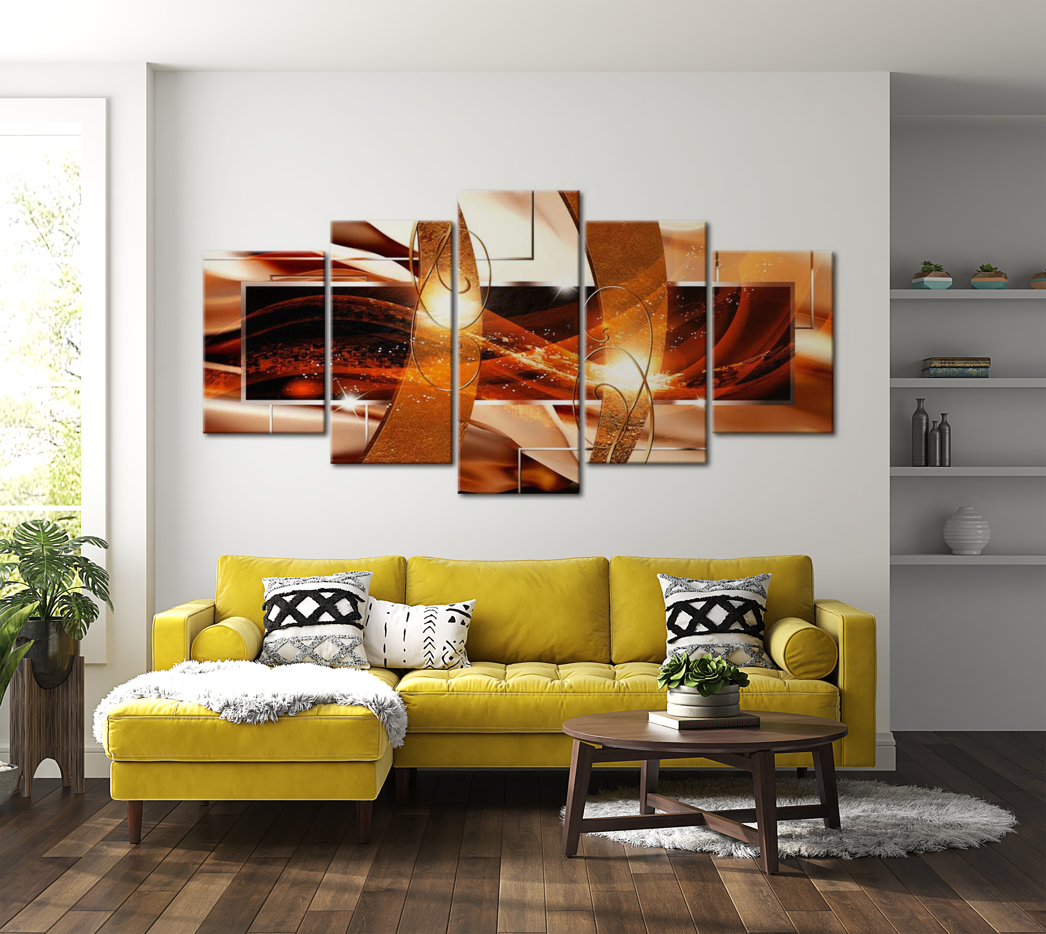 Glam Canvas Wall Art - Radiant Reverie - 5 Pieces