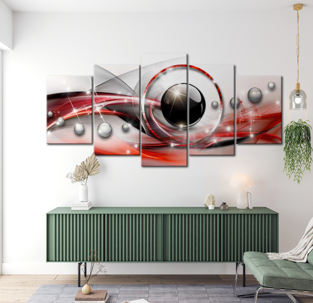 Glam Canvas Wall Art - Red Eye - 5 Pieces