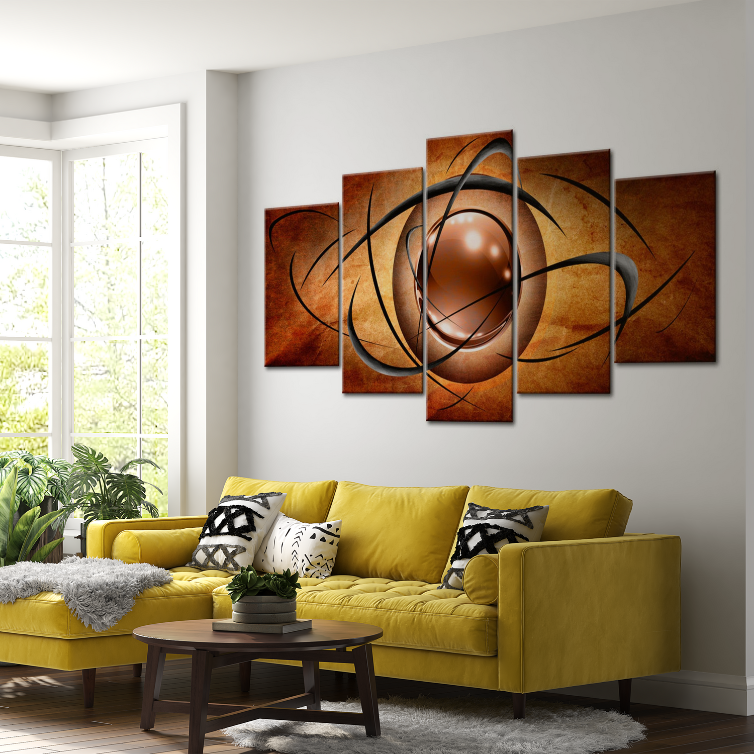 Stretched Canvas Glamour Art - Rotating Globe 40"Wx20"H