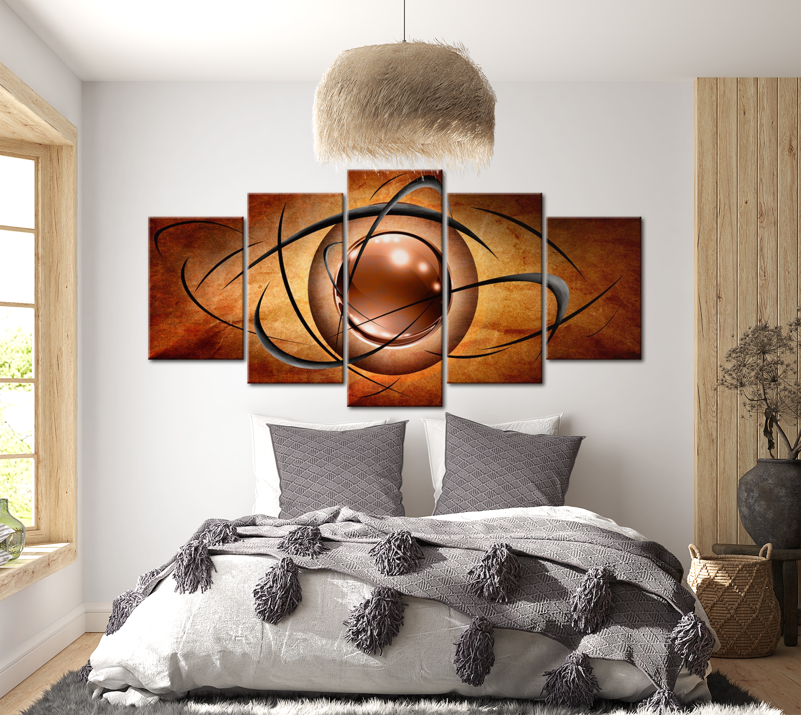 Stretched Canvas Glamour Art - Rotating Globe 40"Wx20"H