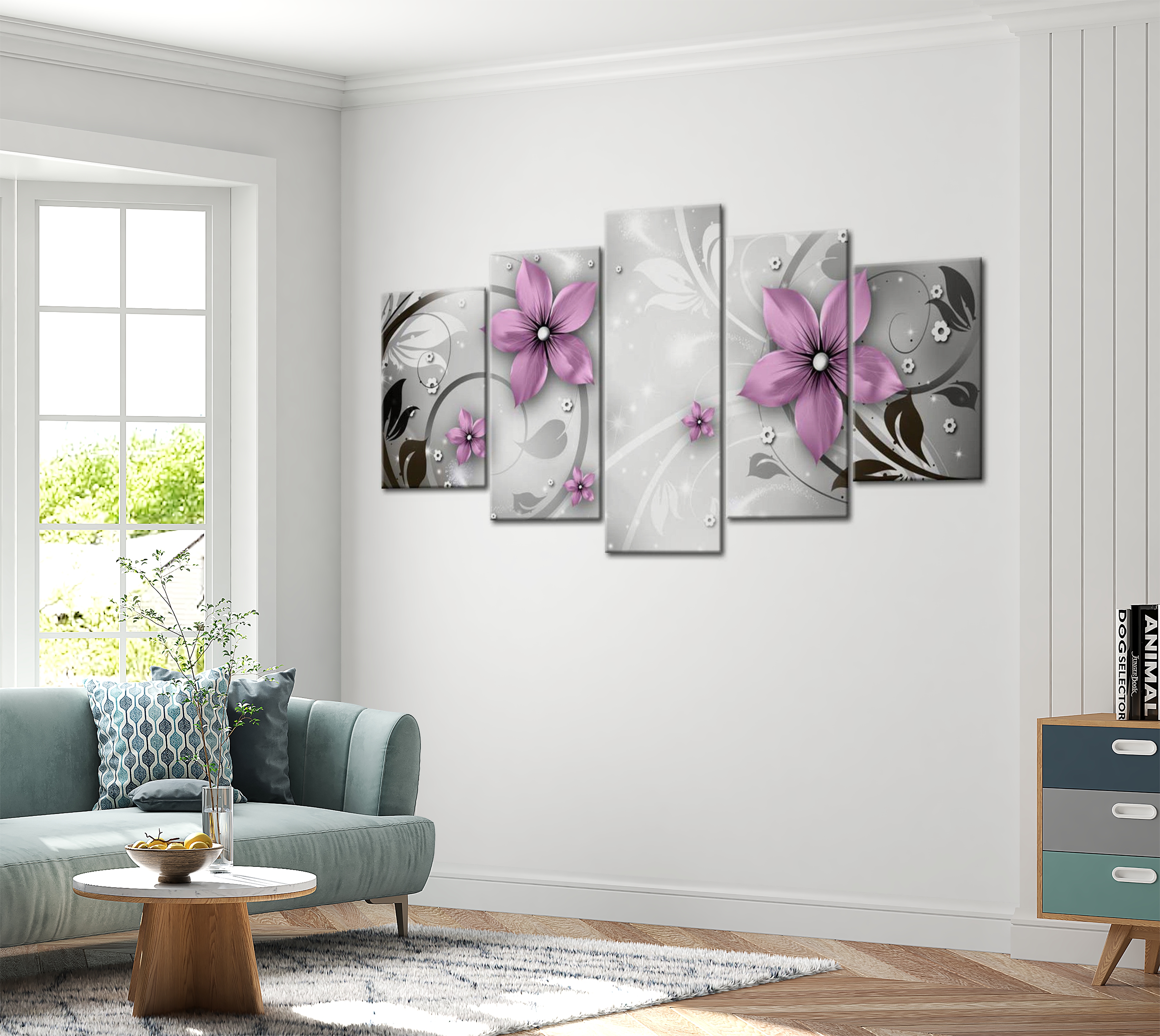 Glam Canvas Wall Art - Royal Garden - 5 Pieces