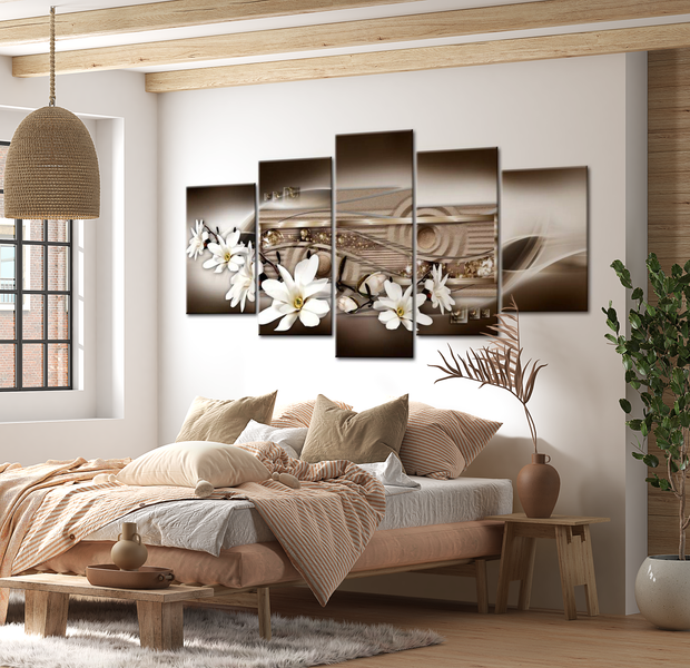 Glam Canvas Wall Art - Shimmering Garden - 5 Pieces