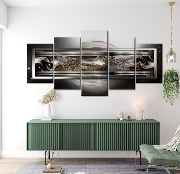 Glam Canvas Wall Art - Shimmering Panorama - 5 Pieces
