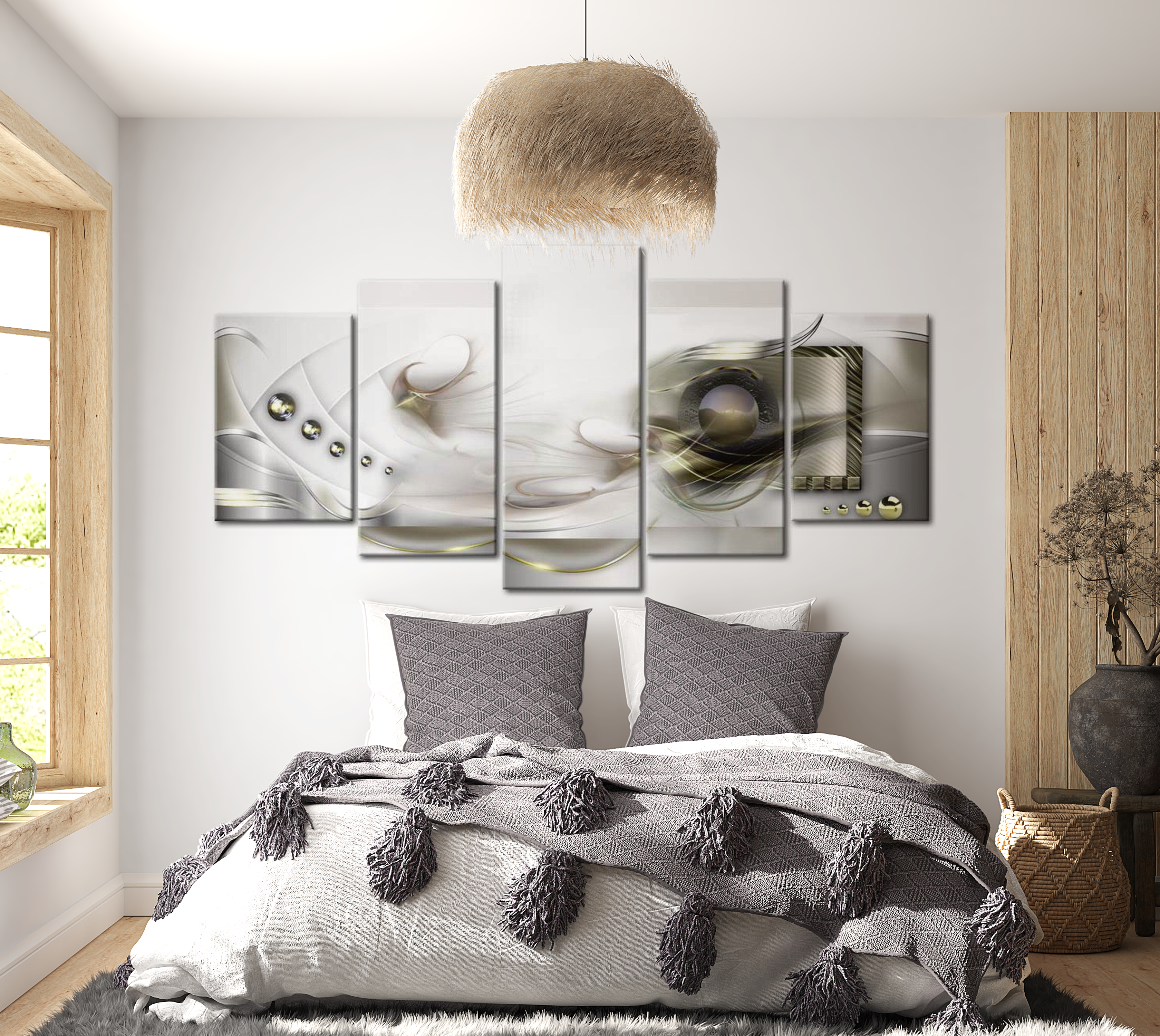 Glam Canvas Wall Art - Silken Symphony - 5 Pieces