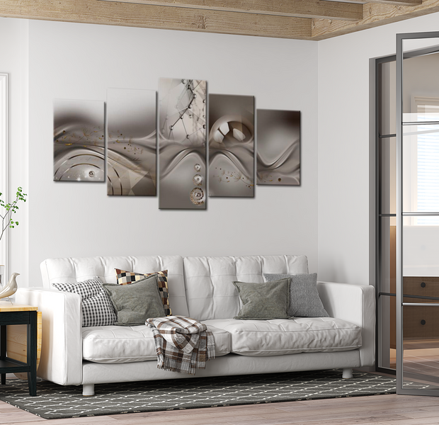 Glam Canvas Wall Art - Sleek Symmetry - 5 Pieces