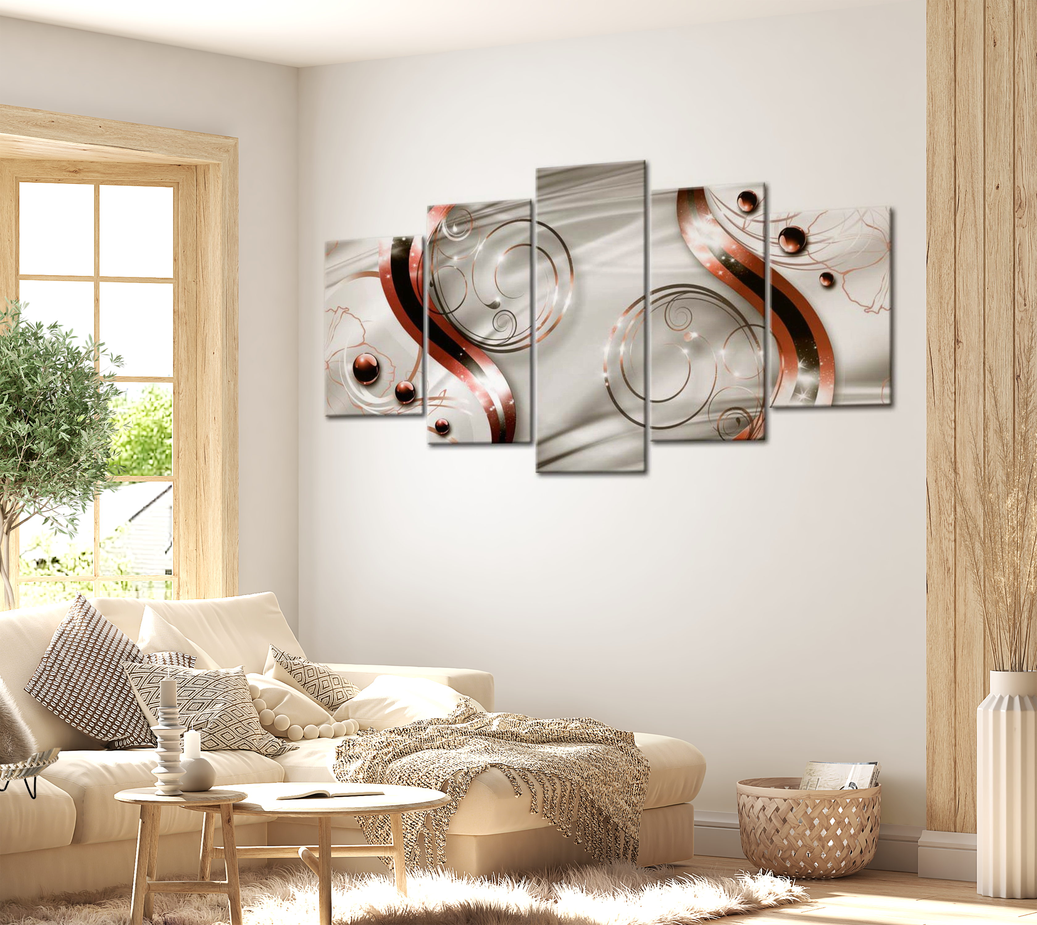 Glam Canvas Wall Art - Sophisticated Shine - 5 Pieces