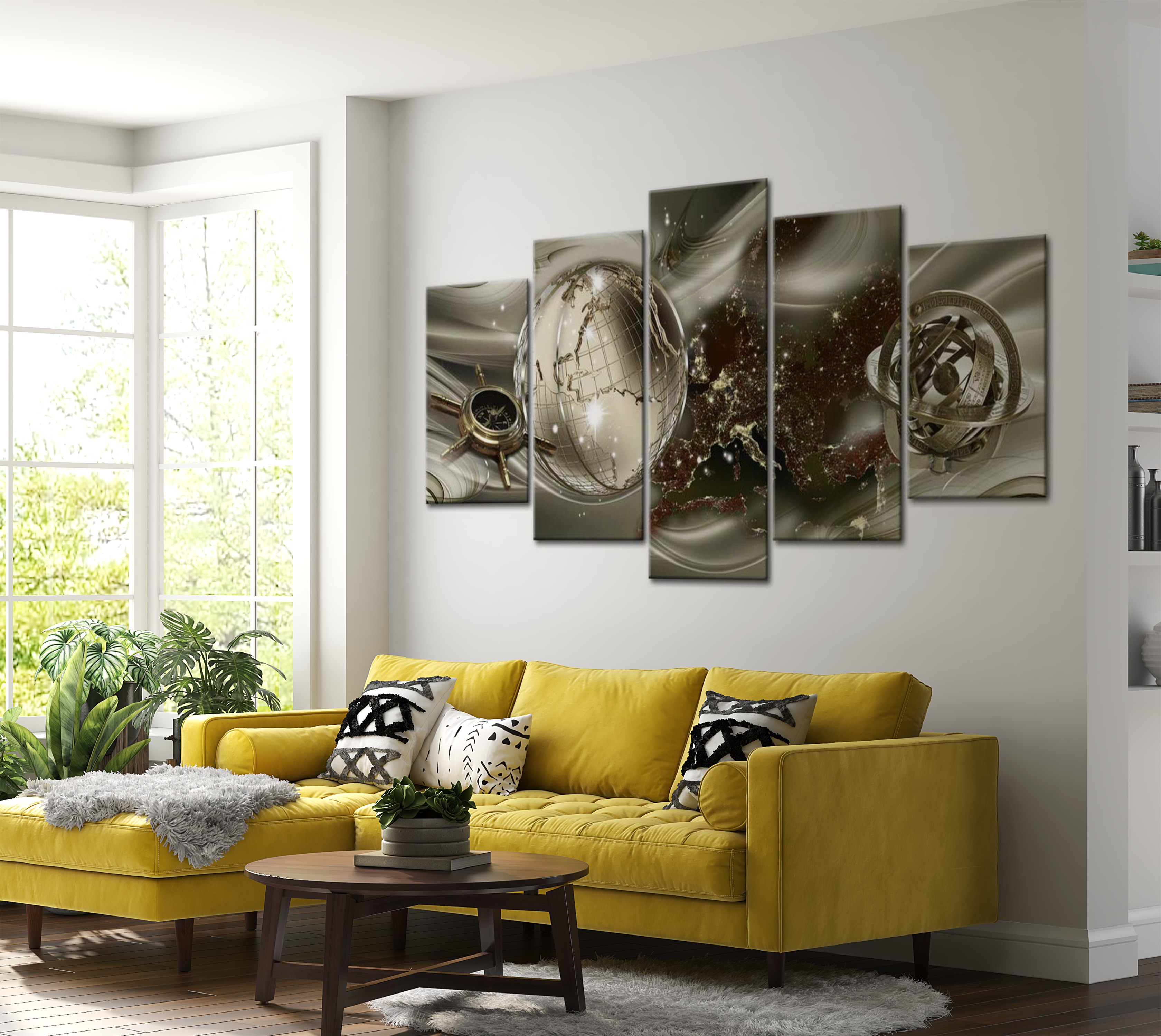 Glam Canvas Wall Art - Stellar Navigation - 5 Pieces