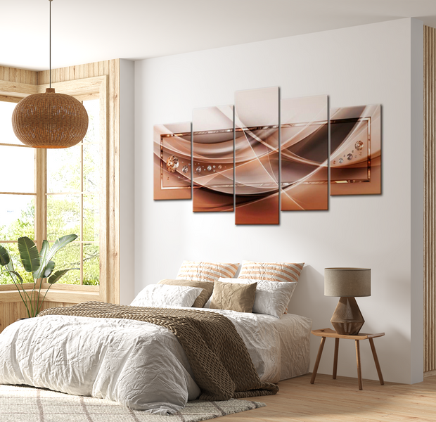 Glam Canvas Wall Art - Stream Of Blaze - 5 Pieces