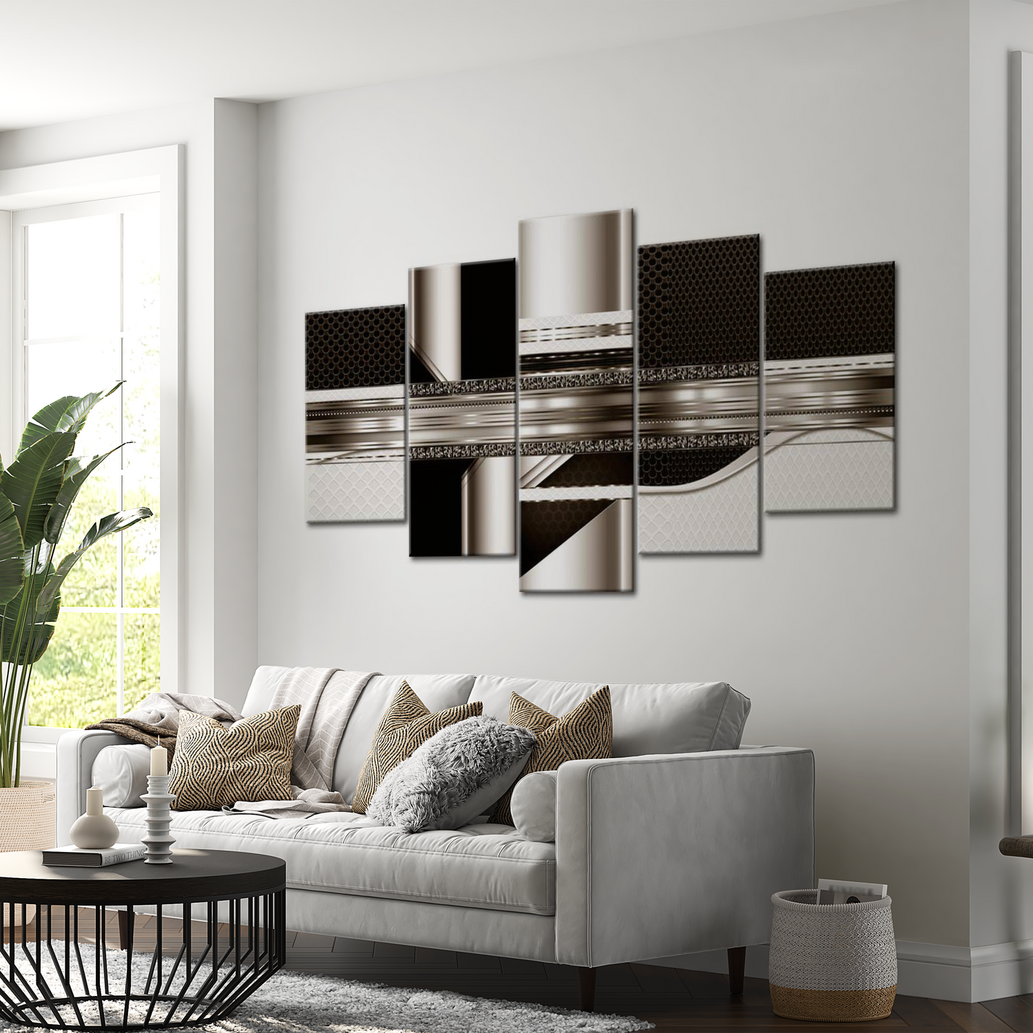 Stretched Canvas Glamour Art - Strength Of Metal 40"Wx20"H