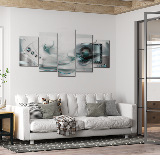 Glam Canvas Wall Art - Turquoise Charm - 5 Pieces