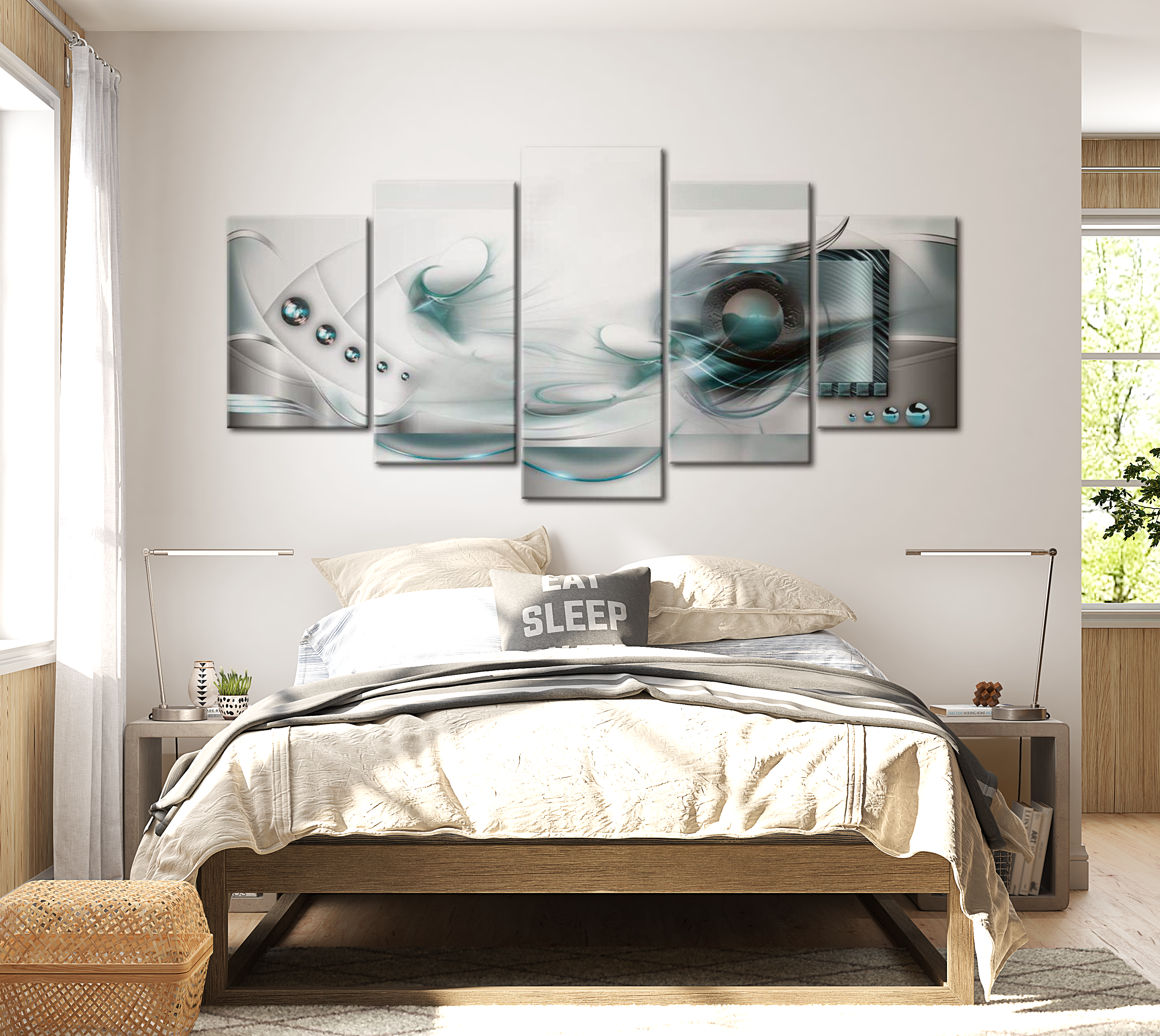 Stretched Canvas Glamour Art - Turquoise Eye 40"Wx20"H