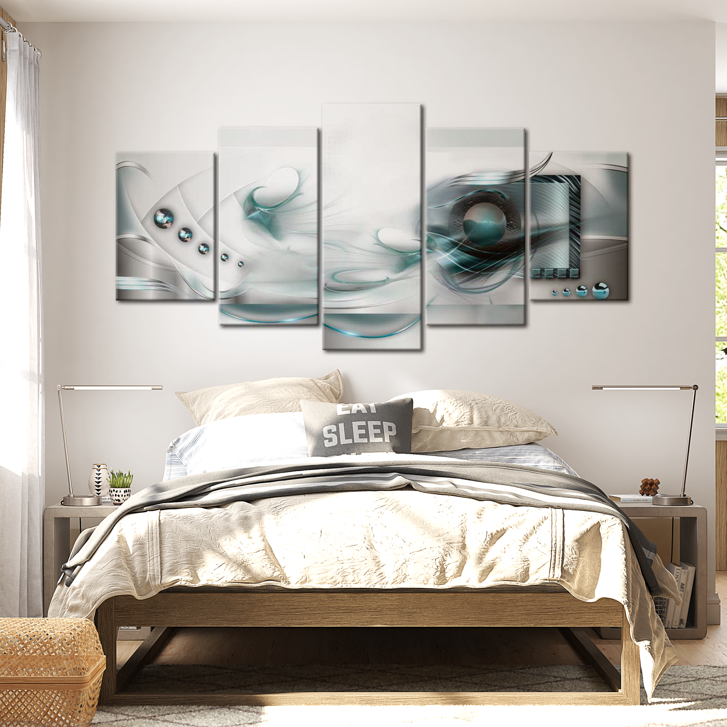 Stretched Canvas Glamour Art - Turquoise Eye 40"Wx20"H