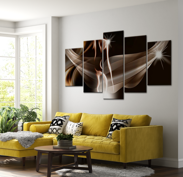 Glam Canvas Wall Art - Wave Of Elegance - 5 Pieces