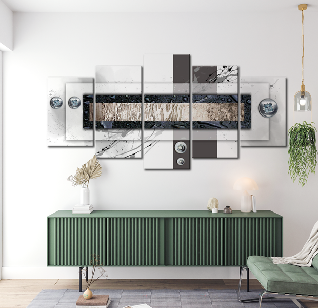 Glam Canvas Wall Art - White Balance - 5 Pieces