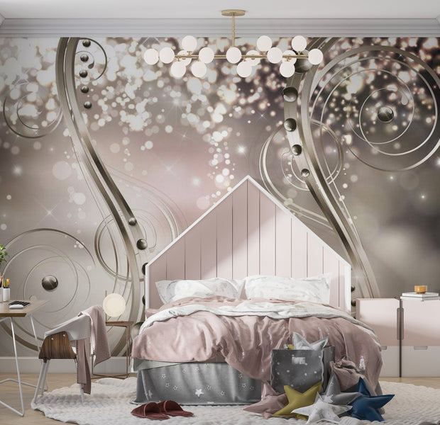 Glam Wallpaper Wall Mural - Fireflies 39"Wx27"H