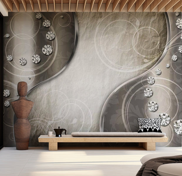 Glam Wallpaper Wall Mural - Diamond Route 39"Wx27"H