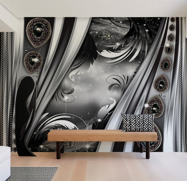 Glam Wallpaper Wall Mural - Jewelry And Abstract 39"Wx27"H