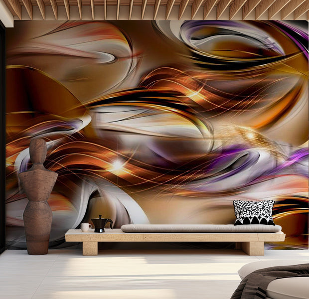 Glam Wallpaper Wall Mural - Amber Sea 39"Wx27"H