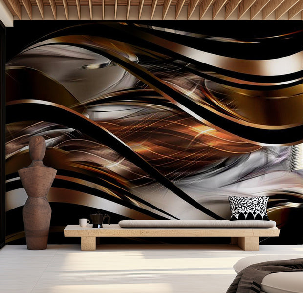 Glam Wallpaper Wall Mural - Amber Storm 39"Wx27"H