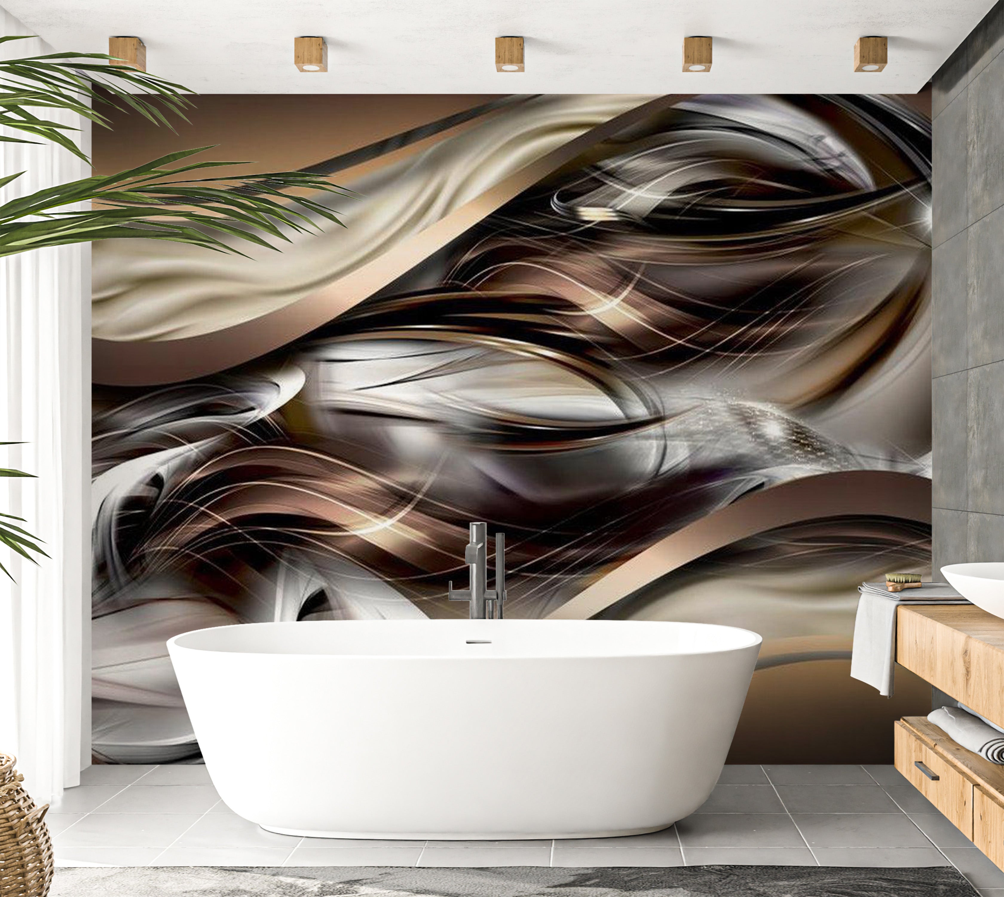 Glam Wallpaper Wall Mural - Amber Winds 39"Wx27"H