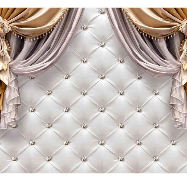 Glam Wallpaper Wall Mural - Curtain Of Luxury