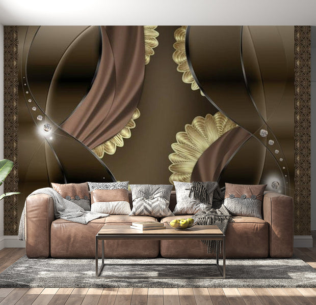 Glam Wallpaper Wall Mural - Hand-Held Fans 39"Wx27"H