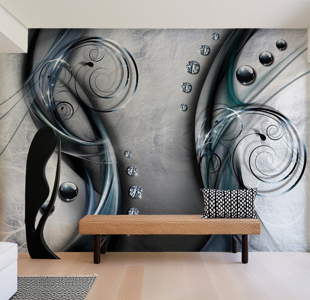 Glam Wallpaper Wall Mural - Diamond Pirouette 39"Wx27"H