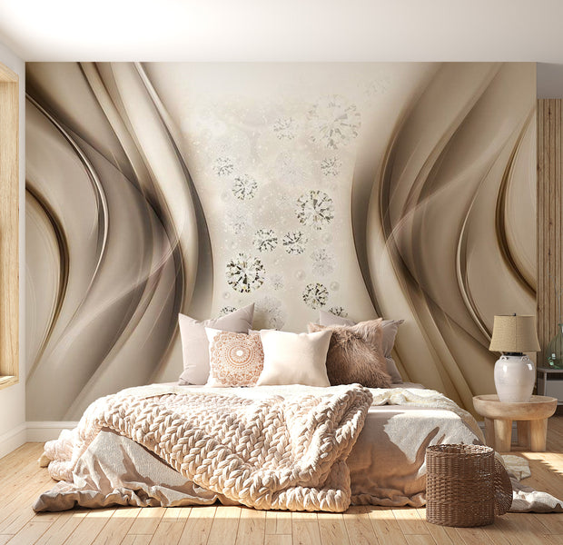 Glam Wallpaper Wall Mural - Diamond Rain 39"Wx27"H