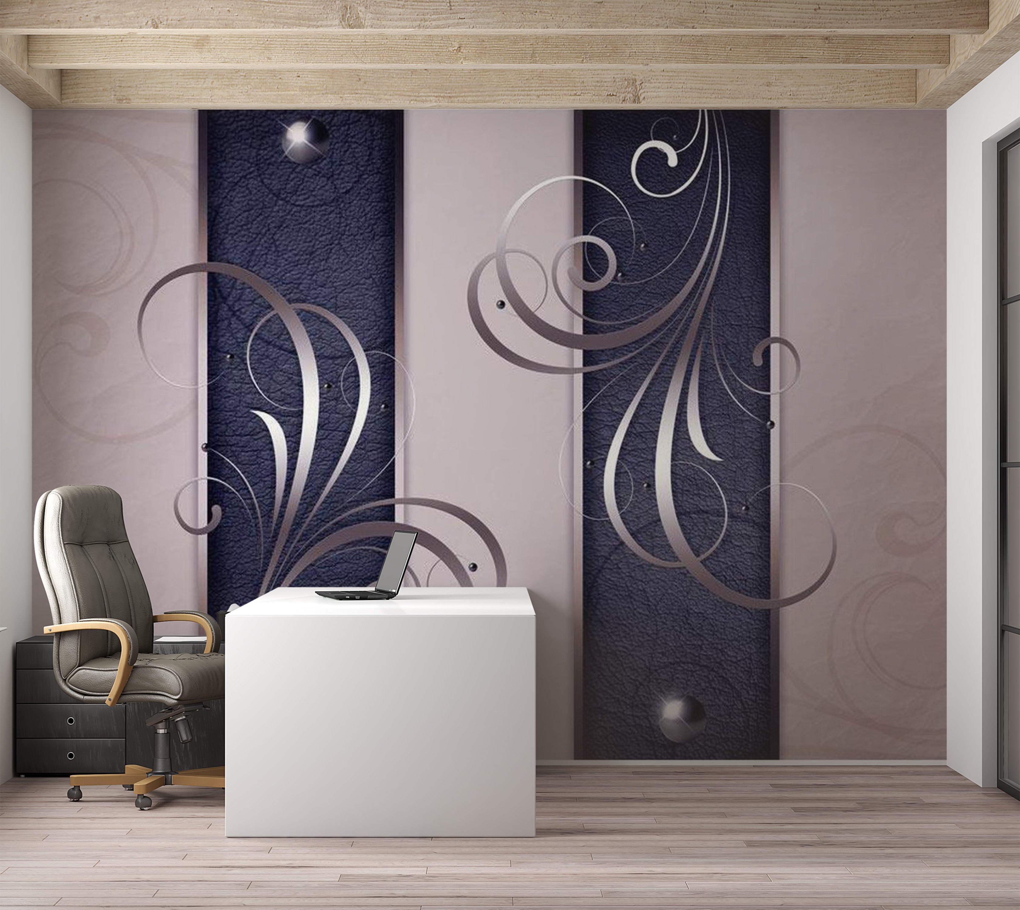 Glam Wallpaper Wall Mural - Distinguished Duet 39"Wx27"H