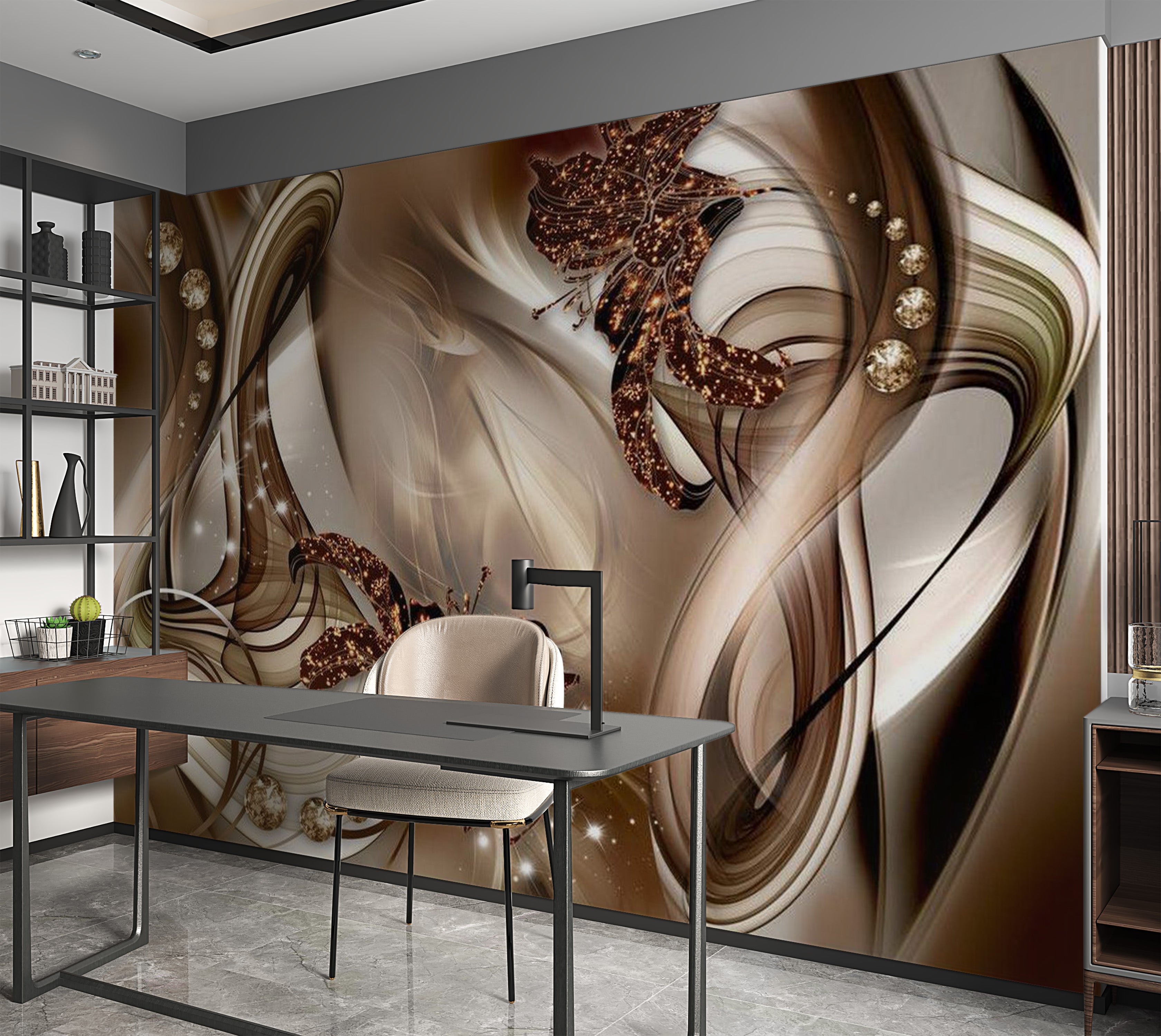 Glam Wallpaper Wall Mural - Eccentric Composition 39"Wx27"H