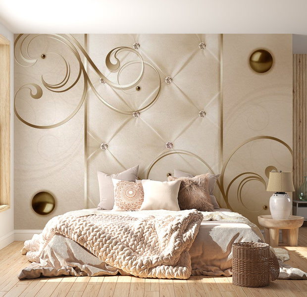 Glam Wallpaper Wall Mural - Elegant Accent 39"Wx27"H