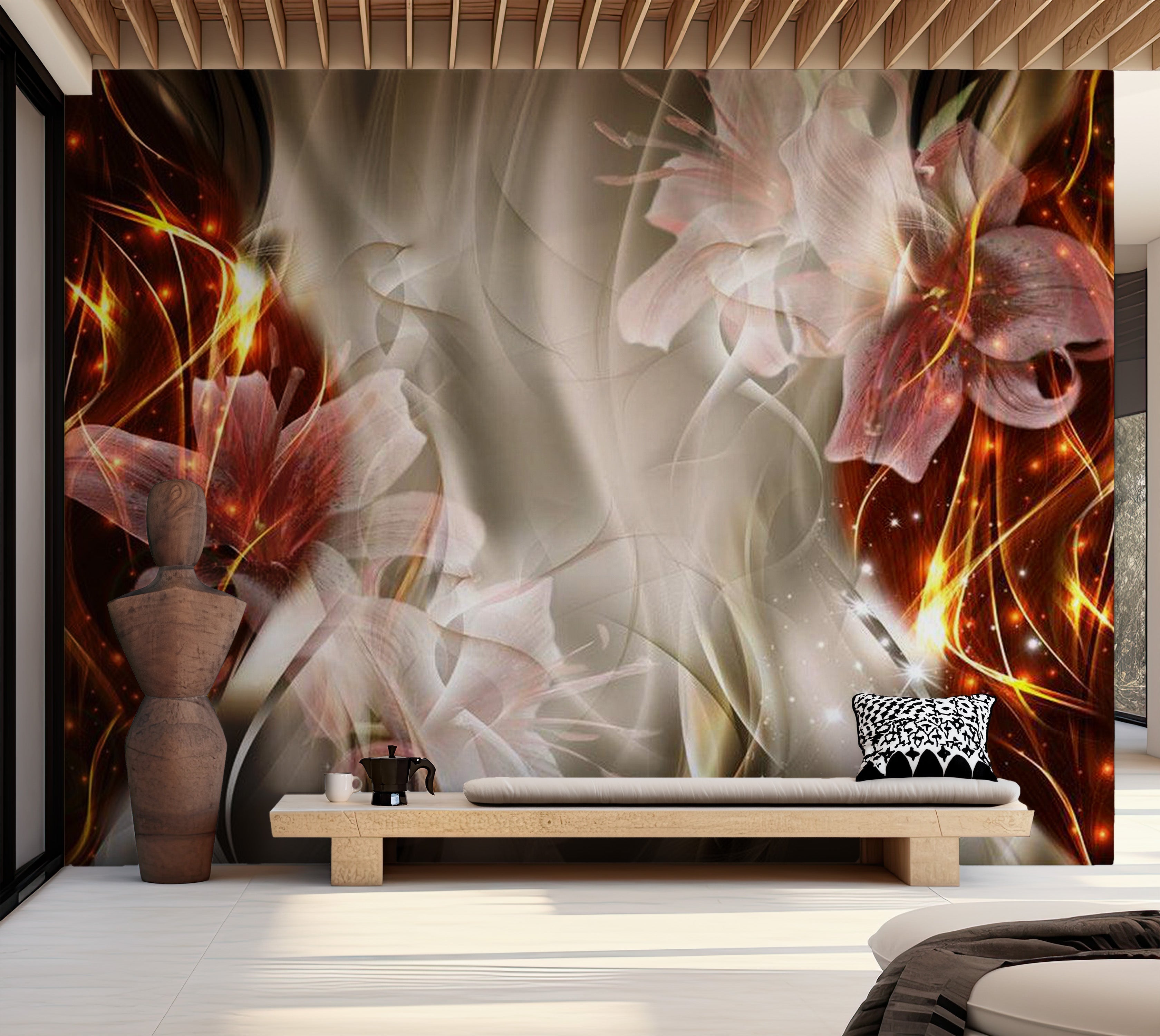 Glam Wallpaper Wall Mural - Golden Comet 39"Wx27"H