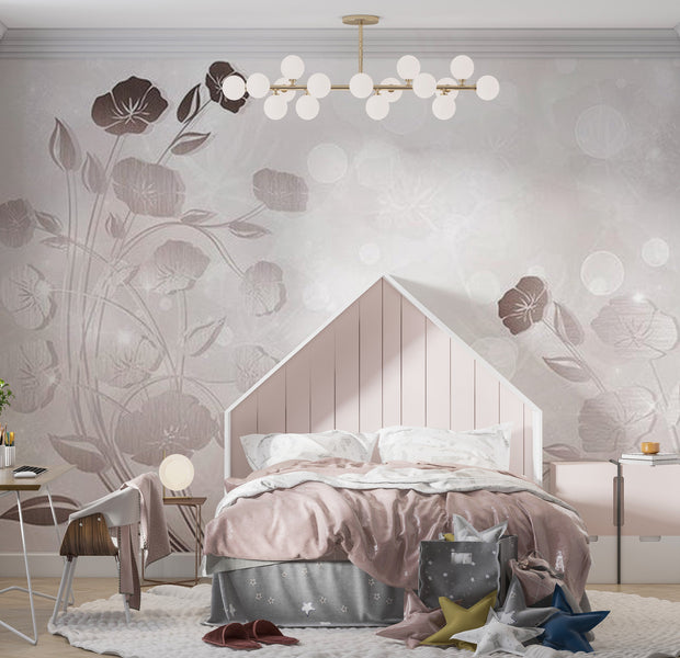 Glam Wallpaper Wall Mural - Gentleness Of Flowers 39"Wx27"H
