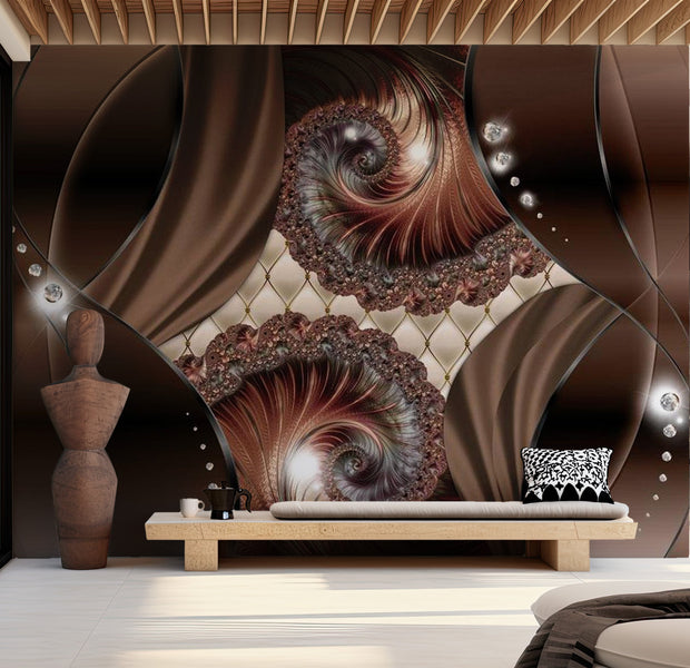 Glam Wallpaper Wall Mural - Cooper Shells 39"Wx27"H