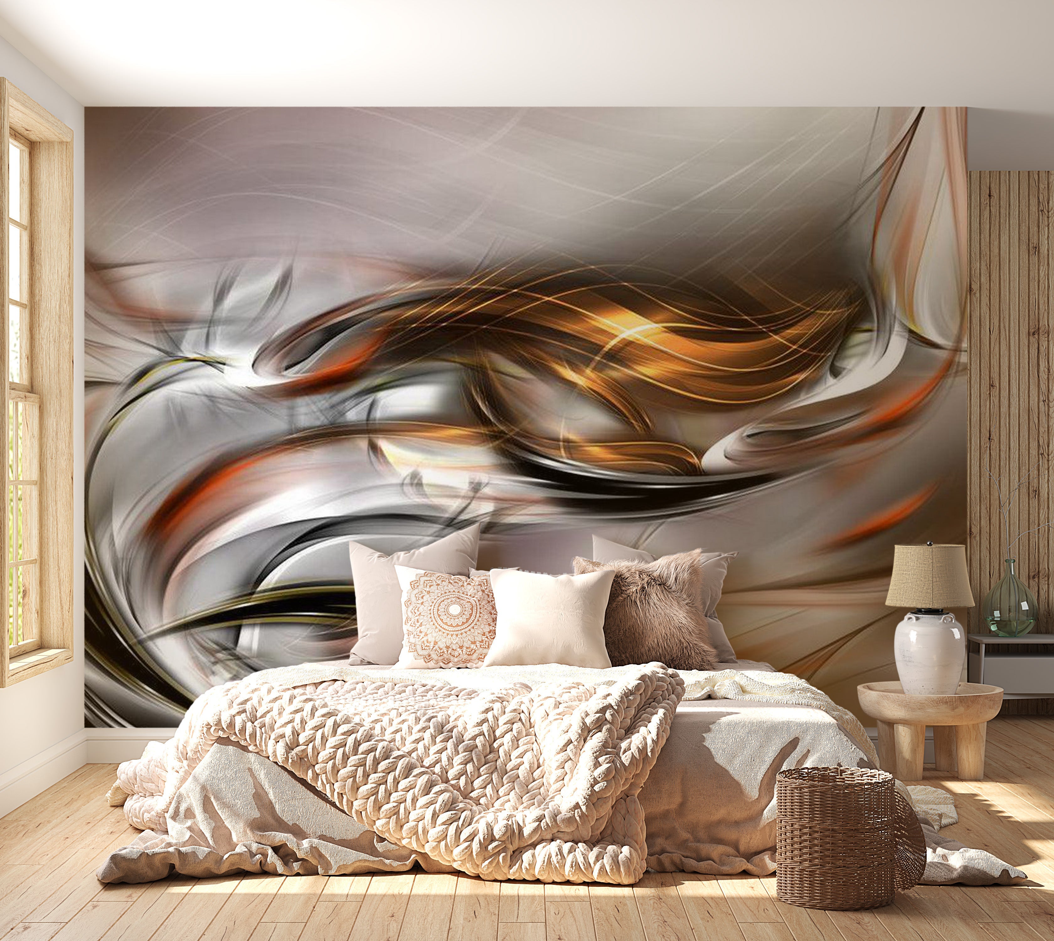 Glam Wallpaper Wall Mural - Golden Cloud 39"Wx27"H