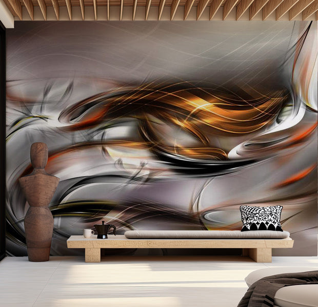 Glam Wallpaper Wall Mural - Golden Cloud 39"Wx27"H