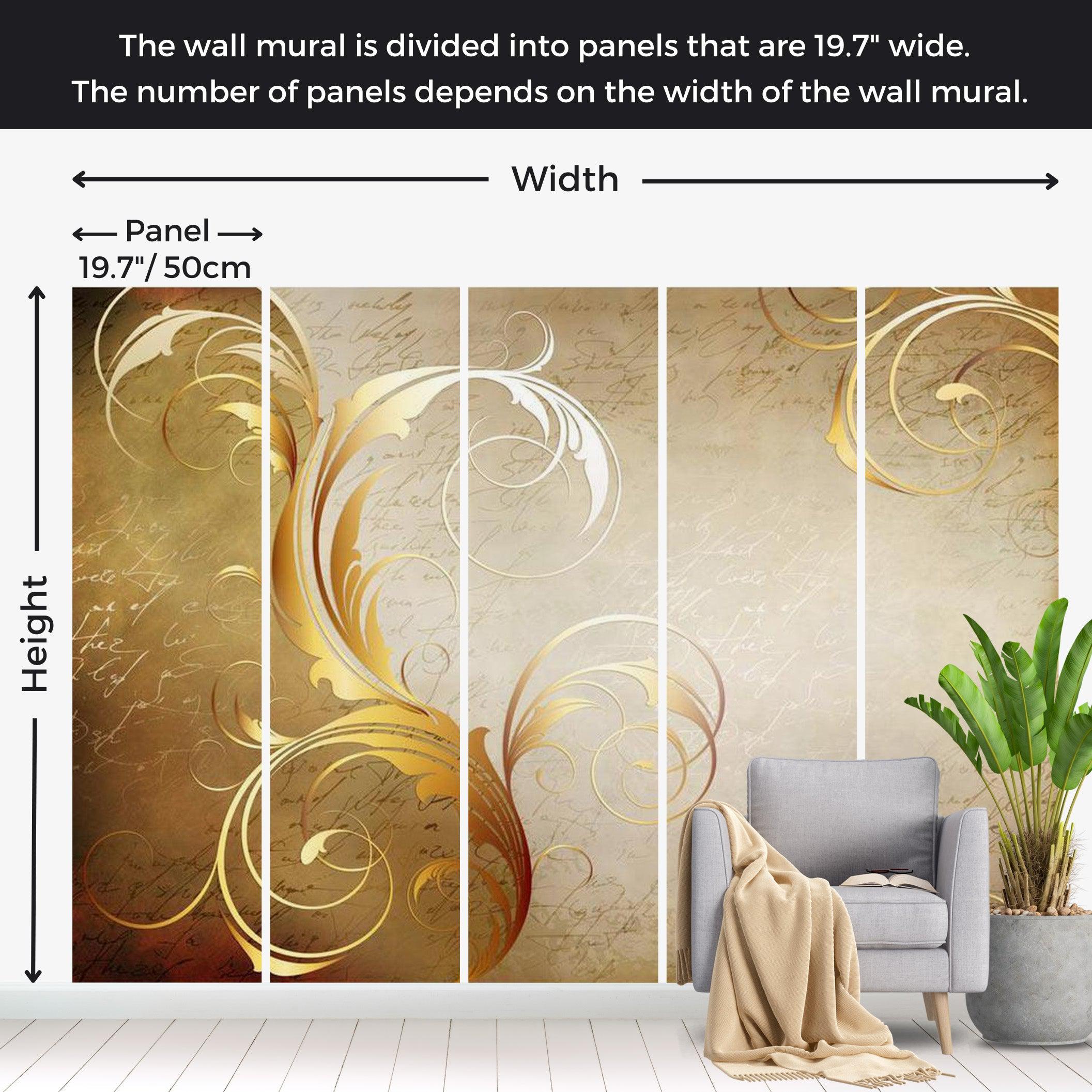 Glam Wallpaper Wall Mural - Golden Fantasy