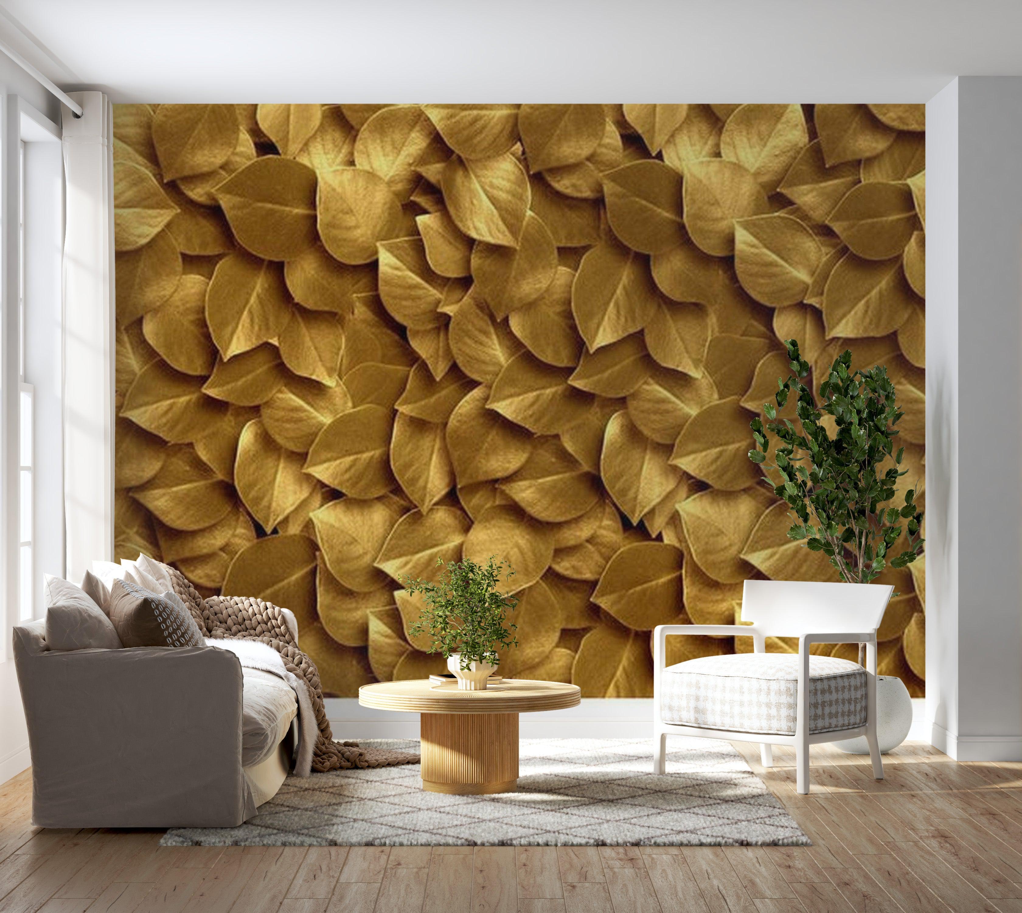 Glam Wallpaper Wall Mural - Golden Garden