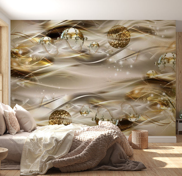 Glam Wallpaper Wall Mural - Golden Nebula 39"Wx27"H