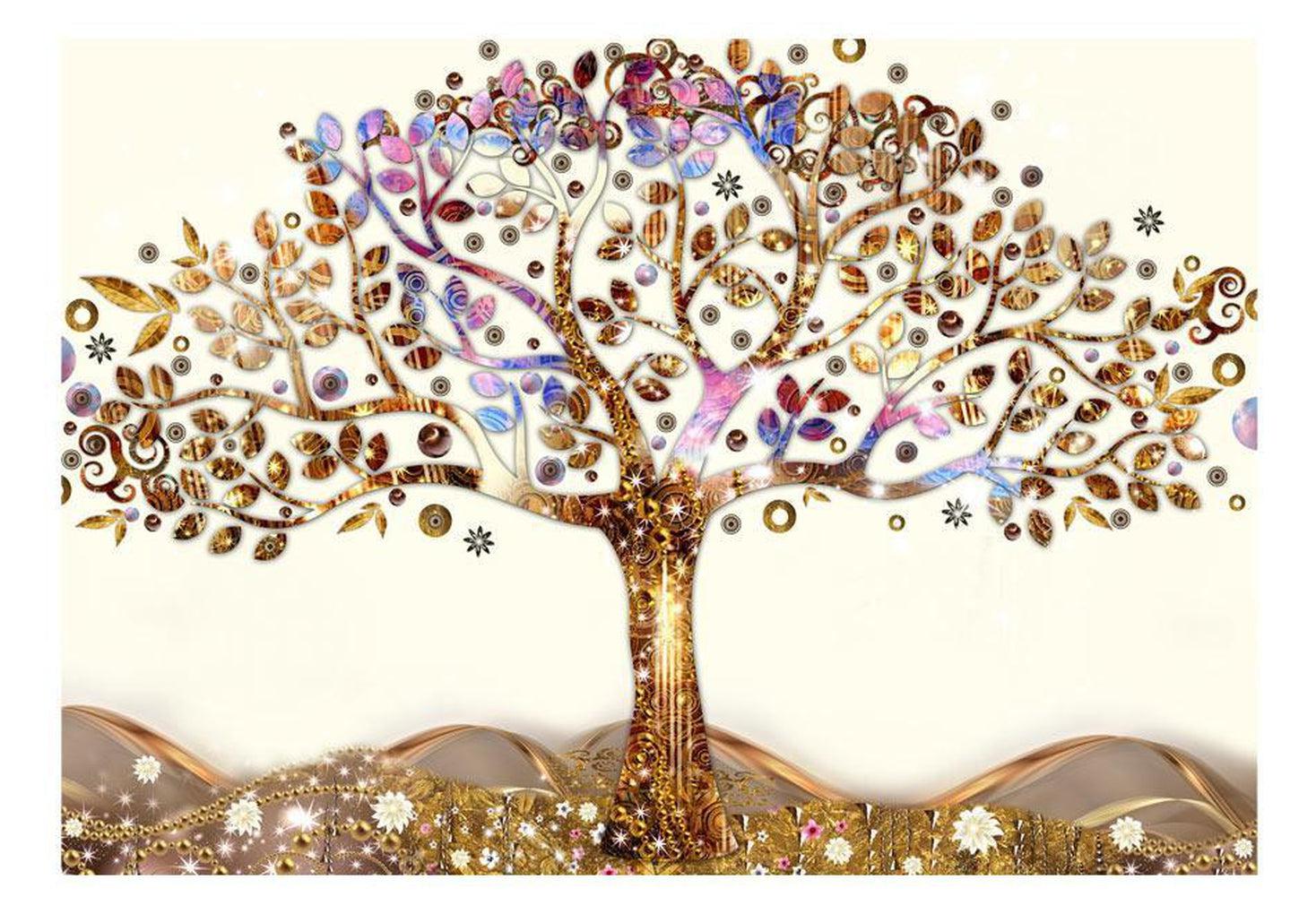 Glam Wallpaper Wall Mural - Golden Tree