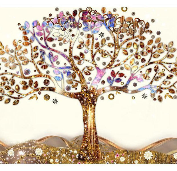 Glam Wallpaper Wall Mural - Golden Tree