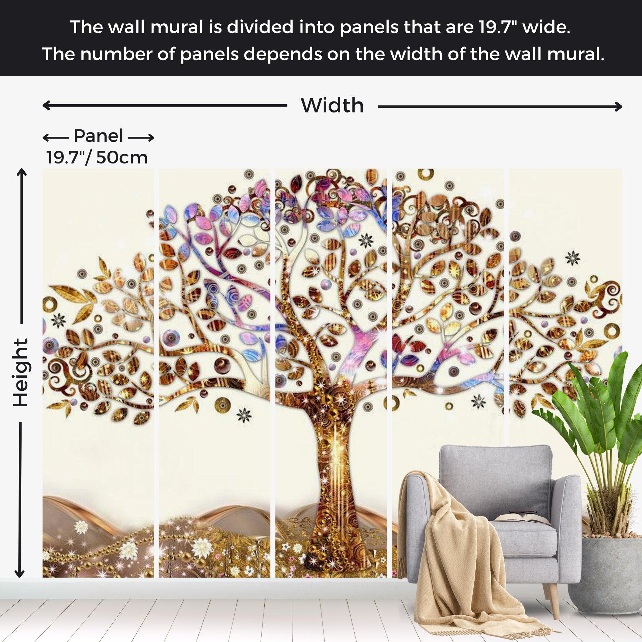 Glam Wallpaper Wall Mural - Golden Tree