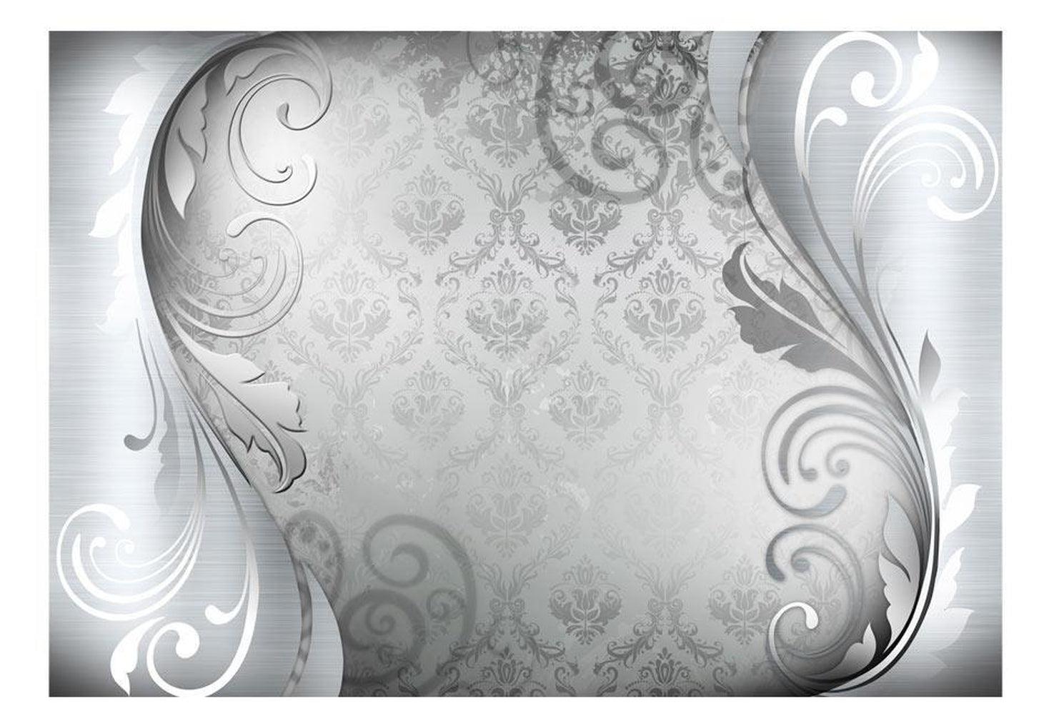 Glam Wallpaper Wall Mural - Grey Ornament