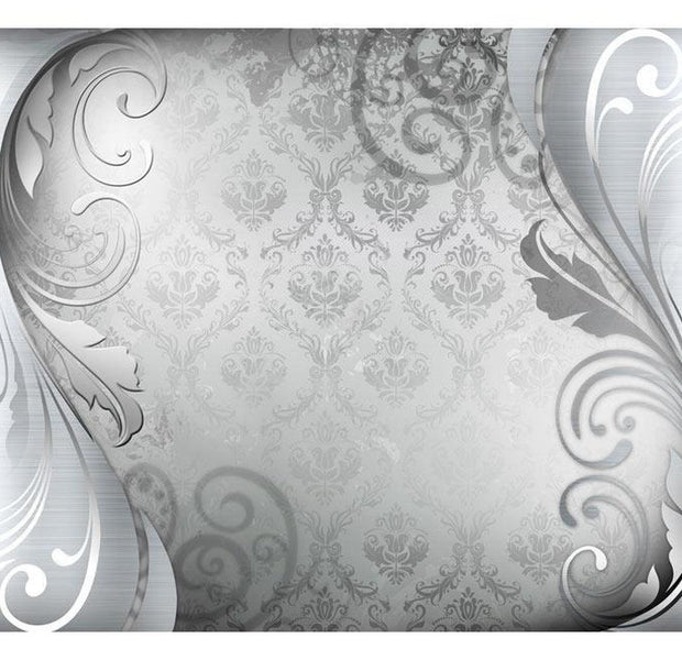 Glam Wallpaper Wall Mural - Grey Ornament