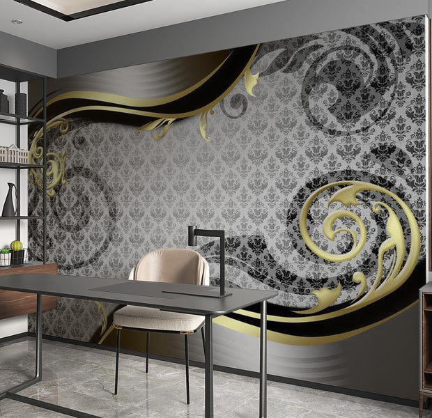 Glam Wallpaper Wall Mural - Golden Snail 39"Wx27"H
