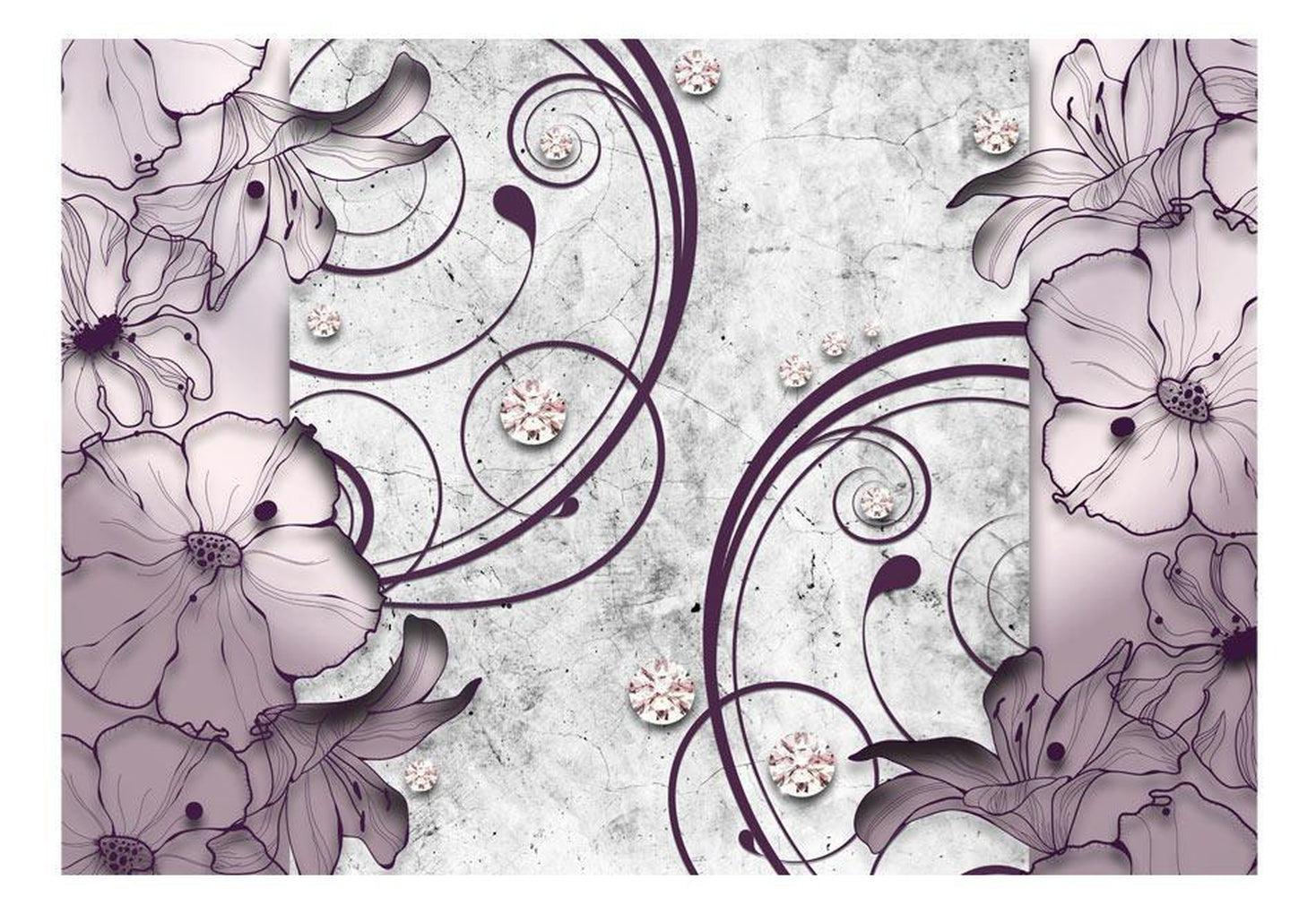 Glam Wallpaper Wall Mural - Purple Summer Dream