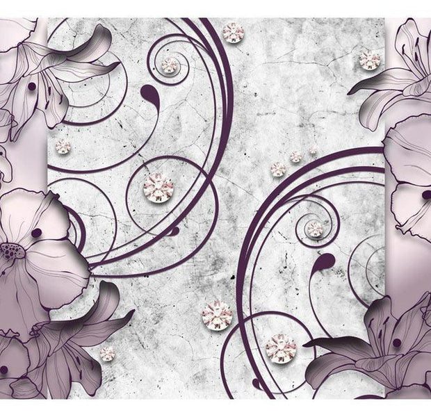 Glam Wallpaper Wall Mural - Purple Summer Dream